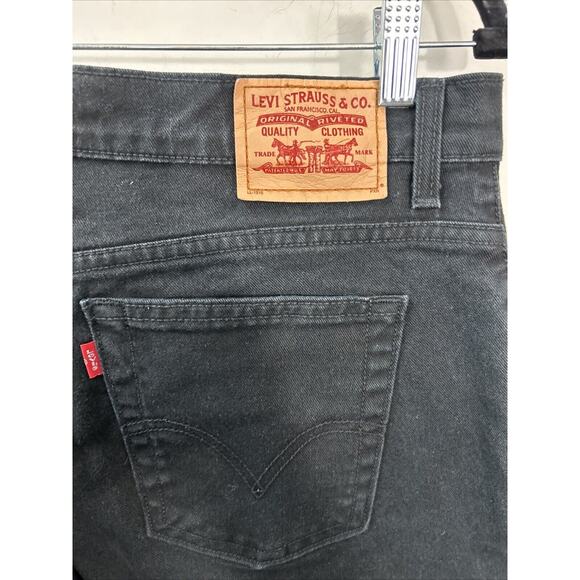 Levi's 550 Size‎ 14L Black Relaxed Bootcut Jeans Stretch Denim Mid Rise Mom NWOT - Picture 7 of 9